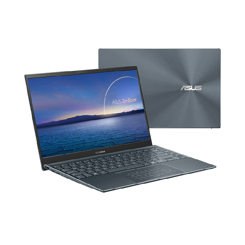 Laptop Asus ZenBook UX425EA-KI839W/ Xám/ Intel Core i5-1135G7 (up to 4.2Ghz, 8MB)/ RAM 8GB/ 512 GB SSD/ Intel Iris Xe Graphics/ 14inch FHD/ Win 11/ Cáp USB to LAN/ 2Yrs